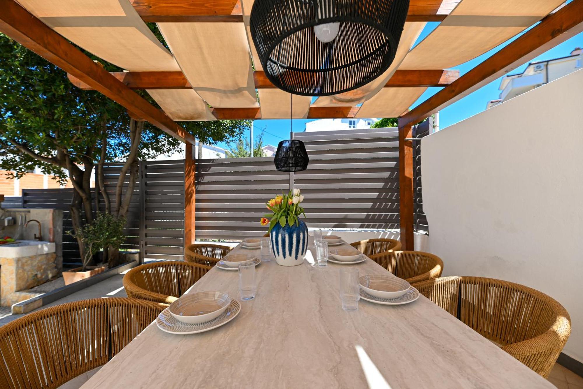 Villa Costa Blu With Pool By The Sea Trogir Exterior photo